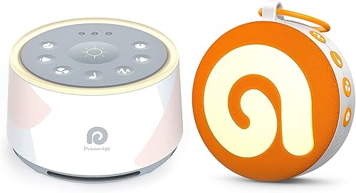 Dreamegg Paquete D1 Pro con máquina de sonido D11 para bebé, máquina de sonido portátil para viajes de sueño, 11 sonidos relajantes, luz nocturna,