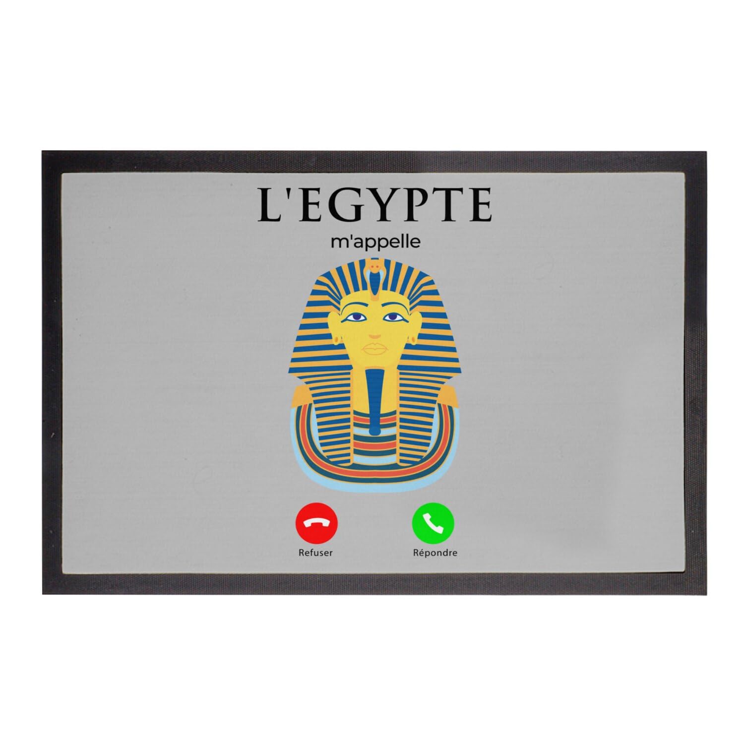 Paillasson Gris Égypte Antique Pharaon Cadeau Idéal Maison