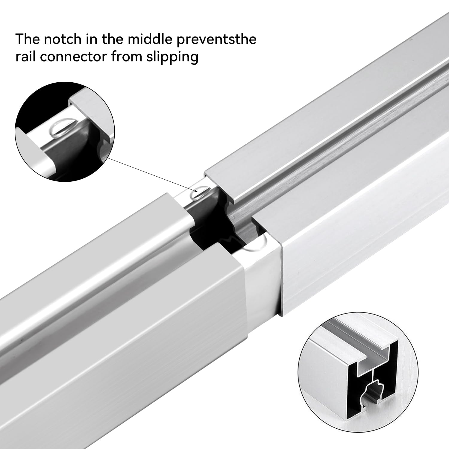PV Längsverbinder Set - 4x Verbinder Für Solar Montageschienen 40x40mm