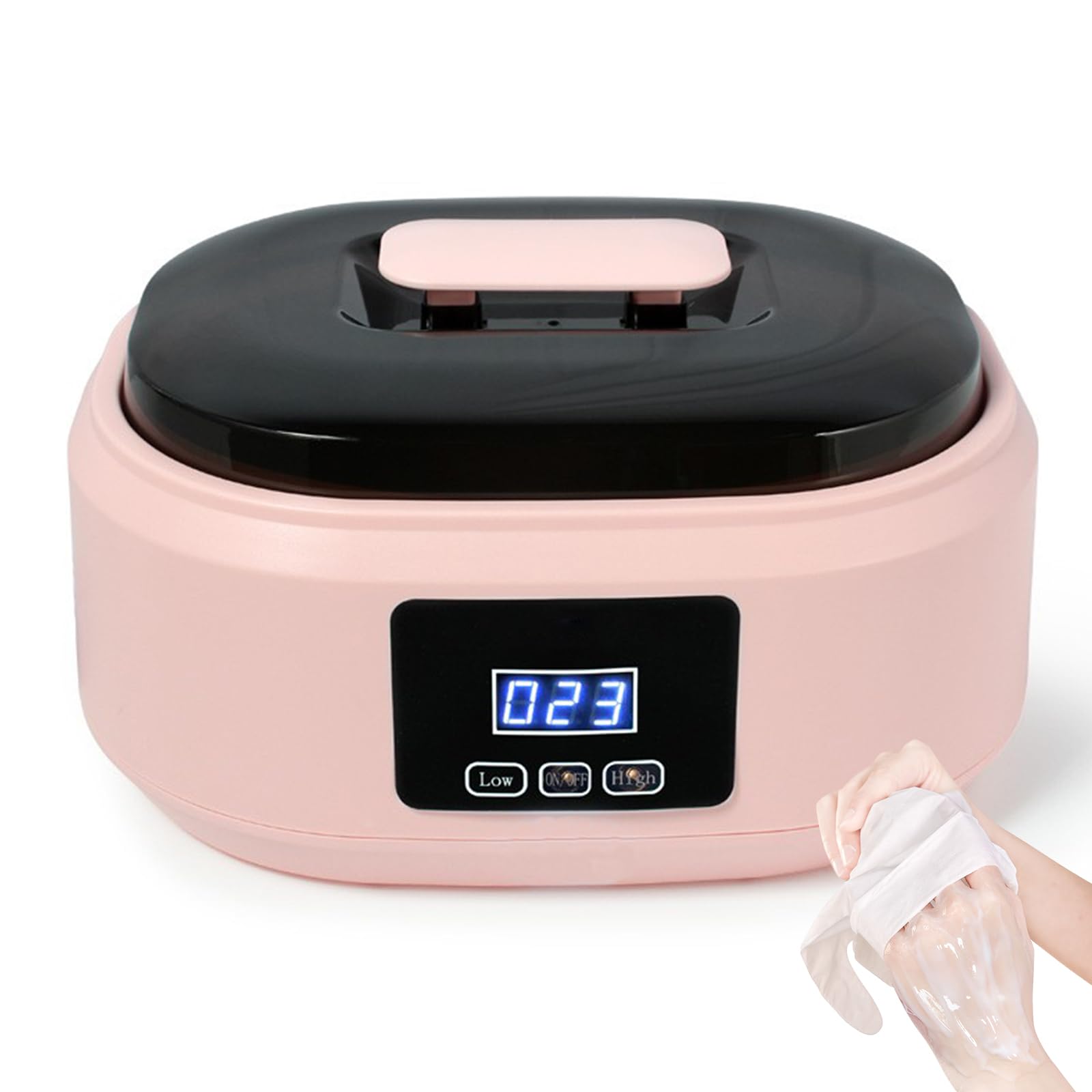 Macchina per cera di paraffina per mani e piedi, scaldacera di paraffina, bagno di paraffina a fusione rapida con temperatura regolabile, spa domestica per una pelle liscia