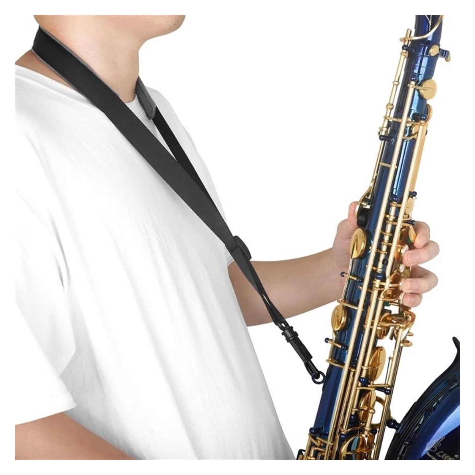 sassofono Accessori per Strumenti Musicali Cintura Per Sassofono Tracolla Regolabile Imbottita Per Sassofono Con Gancio Per Accessori Musicali
