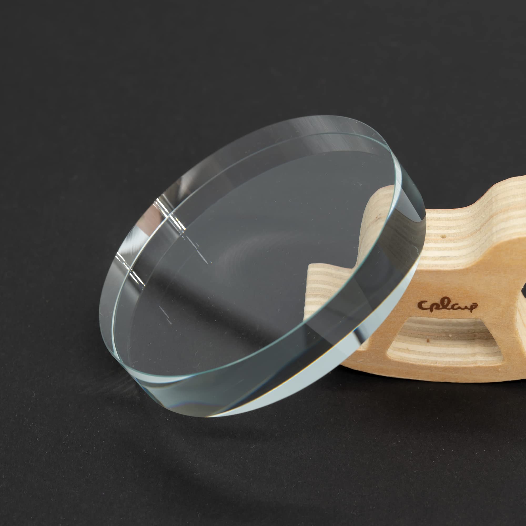 Presse-papier en verre transparent rond pour travaux manuels