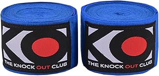 Wrist Wraps Boxing Inner Gloves Thumb Loop Bandages Hand Protection Support Straps Under Mitts Kickboxing Muay Thai Mma Martial Arts Punching Bag Speed Ball Training Unisex Men Women 180" Blue(1Pair)