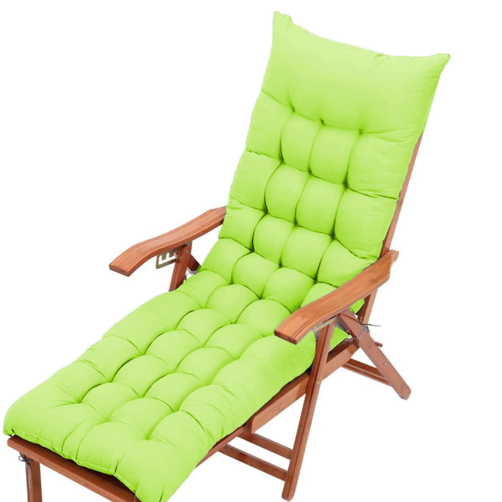 KYMMPL Durable Thick & Comfortable sun lounger cushion Garden Steamer Sunlounger Replacement Pad Outdoor & Indoor Sun Lounger Recliner Cushion Patio Furniture Cushion (Grass Green,160 * 45)