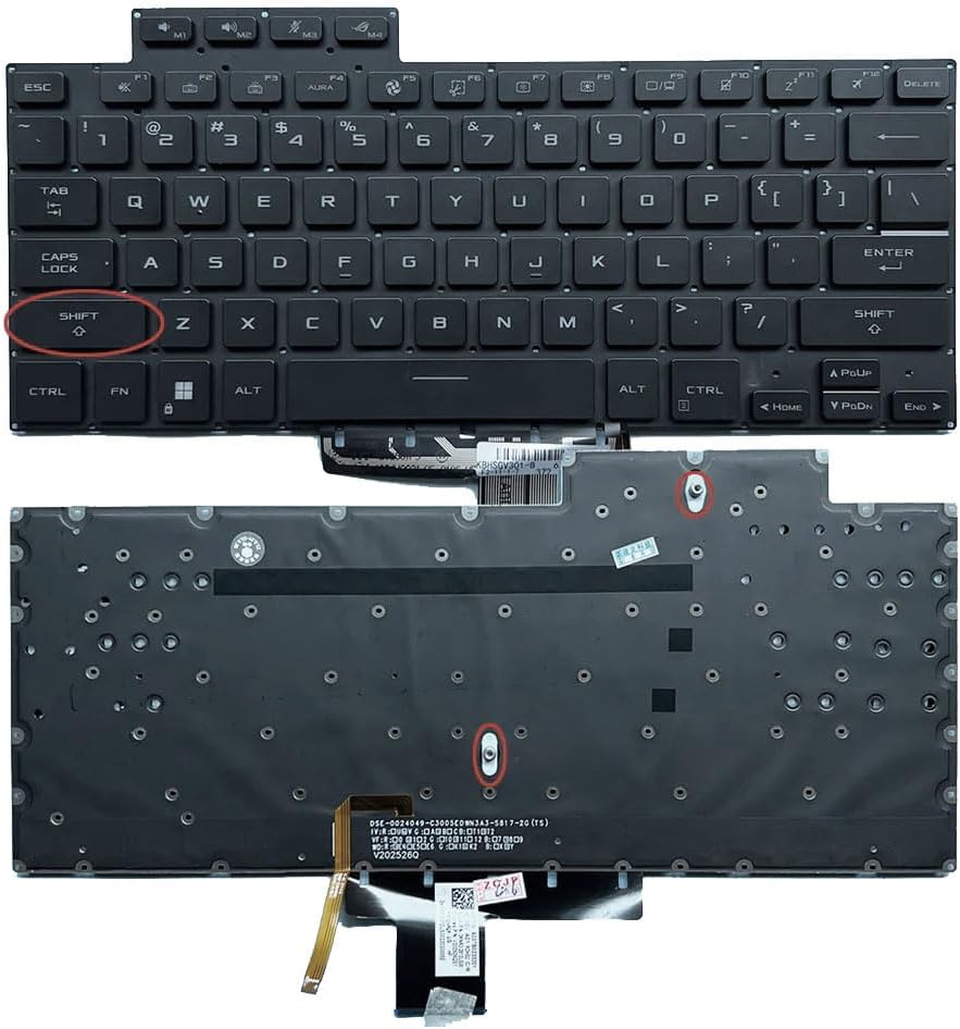 US RGB Backlit Laptop Keyboard for ASUS ROG Flow X16 GV601RM GV601RM-M5100W GV601RW-M5049W GV601VI 2022 Notebook
