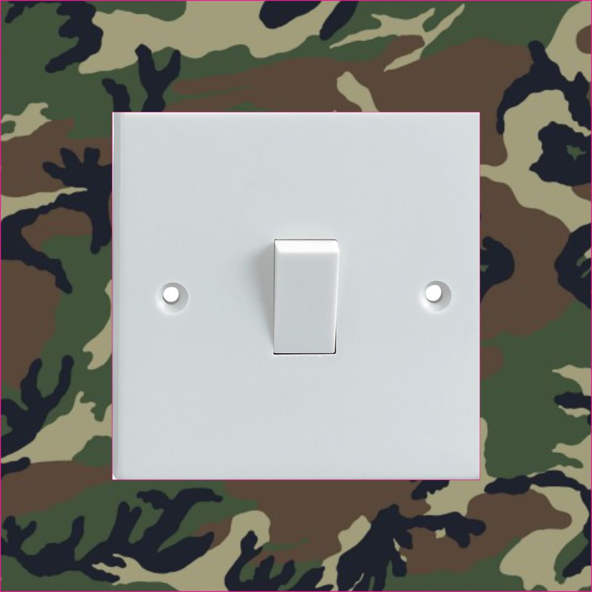 Decalarama Light Army Camo Camouflage Pattern Electrical Switch Surround Printed Vinyl Sticker Decal