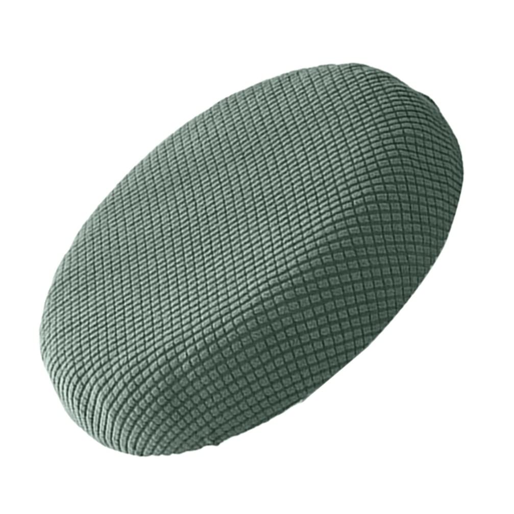 Housse de coussin de tabouret rond anti-tache élastique vert matcha