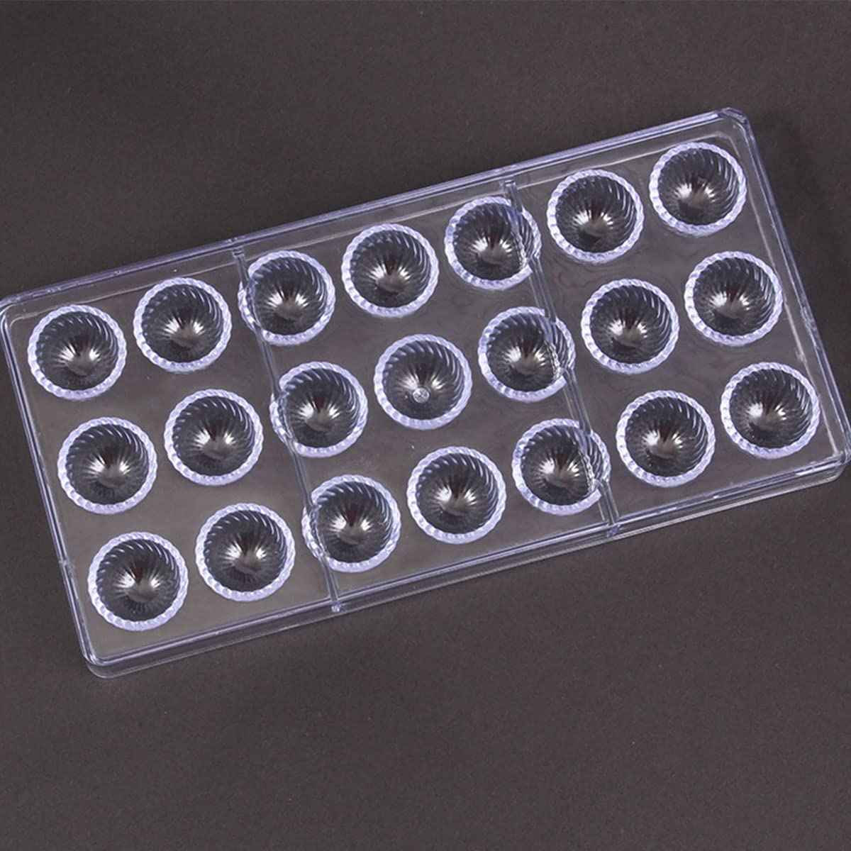Stampo Per Cioccolatini Trasparente RoadLoo 2 Pezzi - Muffa In Plastica Policarbonato 27,5x13,5 Cm, Per Cioccolato, Dolci E Ghiaccio