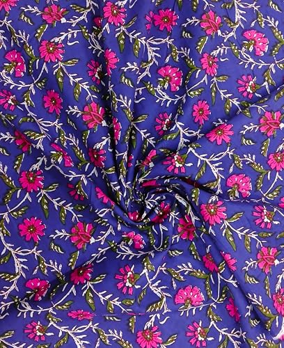 Image of VEENA HANDICRAFT Pure Cotton Jaipuri Sanganeri Print Salwar Suit With Dupatta set