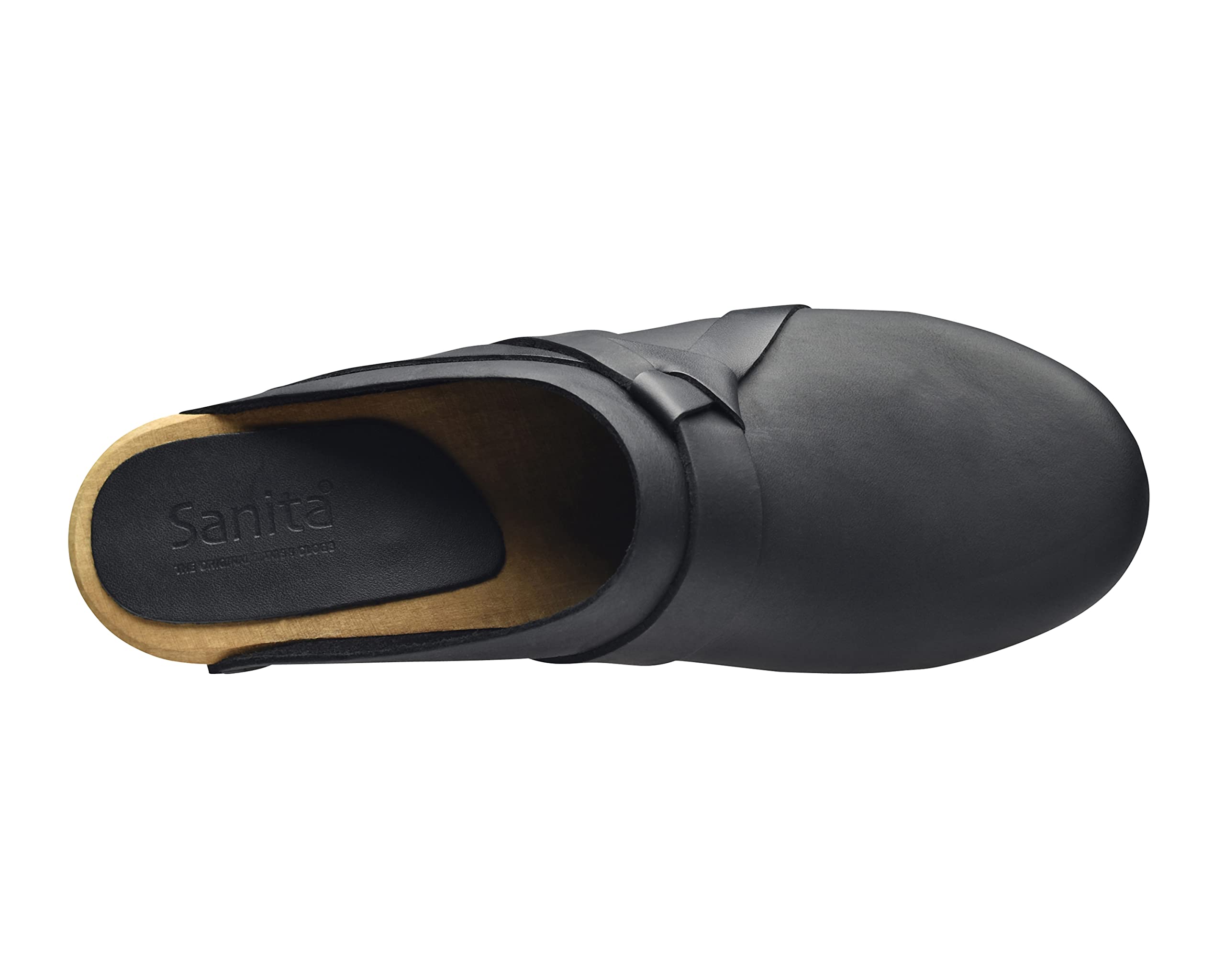 Sanita Manuella Sabots en cuir avec semelle en bois pour femme