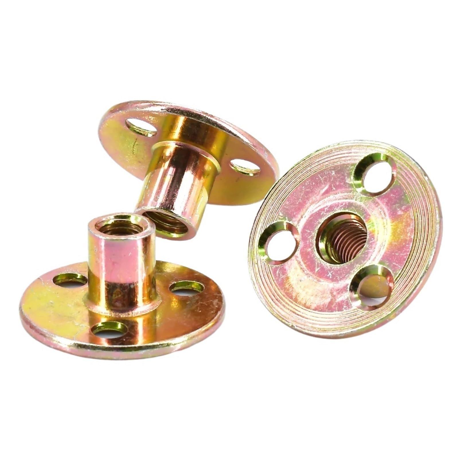 Tuerca de brida fija de tres orificios, Tuerca de brida placa hierro tres orificios M6 M8 M10(32 PCS,M 10)