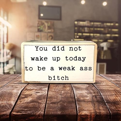 Miniatura 7 de Divertido eslogan decorativo, What (and I can't stress this enough) the f*ck - Divertido letrero de madera para escritorio de oficina, adornos