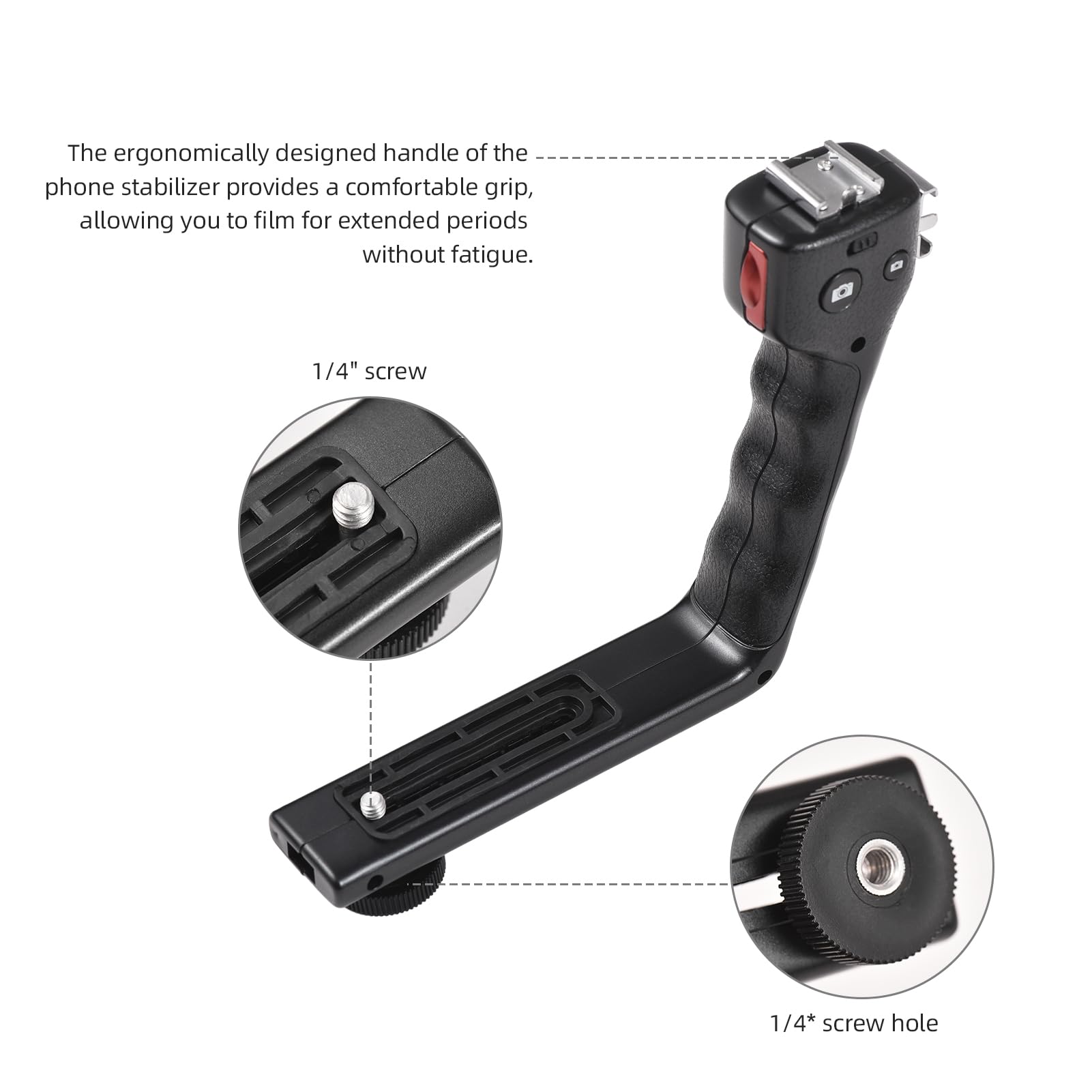 HUIOP Uchwyt na telefon komórkowy uchwyt na telefon komórkowy przenośny stabilizator platformy wideo, w tym obiektyw makro + klips na telefon + uchwyt na telefon z dwoma uchwytami gr