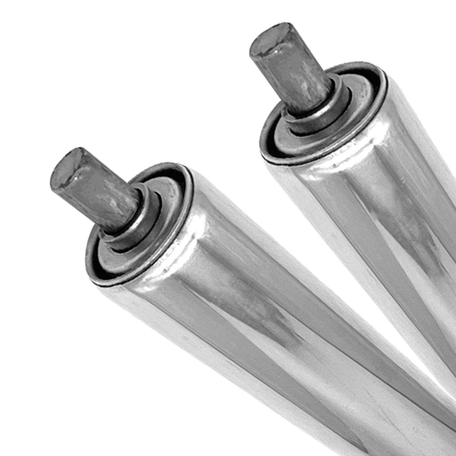 2 Pack Gravity Conveyor Rollers, Heavy Duty Universal Steel Roller with 1