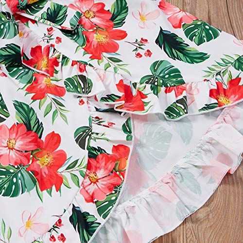 Sdghg LZM-B-WODVGOY2KA1 Toddler Kid Baby Girl Summer Outfits Sleeveless Crop Top + Irregular Floral Print Skirt 2Pc Casual Clothes Set thumb #4