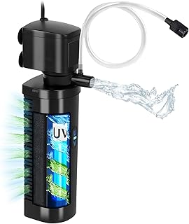 Tararium 760L/h Aquarium Internal Filter with 5W U-V Light, Submersible Water Pump for 80-300 Litres Tanks – Enhanced Water Clarity for Freshwater, Saltwater & Turtle Aquariums, Ultra-Quiet Operation