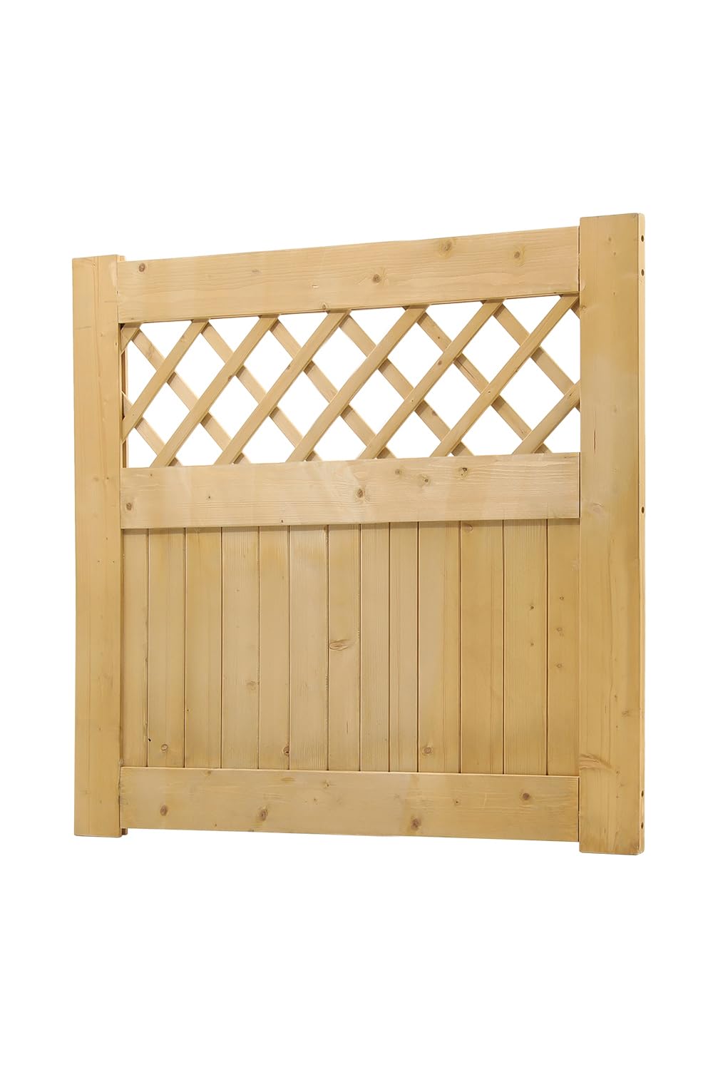 INMOZATA Garden Gate Wooden Pedestrian Gate with Gate Lock and Hinge, 3ft Wide x 3ft High (90cm Wide*90cm High)