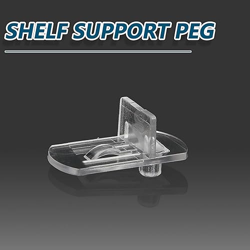 Miniatura 2 de HARSKIYER 20 clavijas de soporte de estante autobloqueantes de 0.315 in, pasadores de plástico transparente para estantes de soporte, clips de