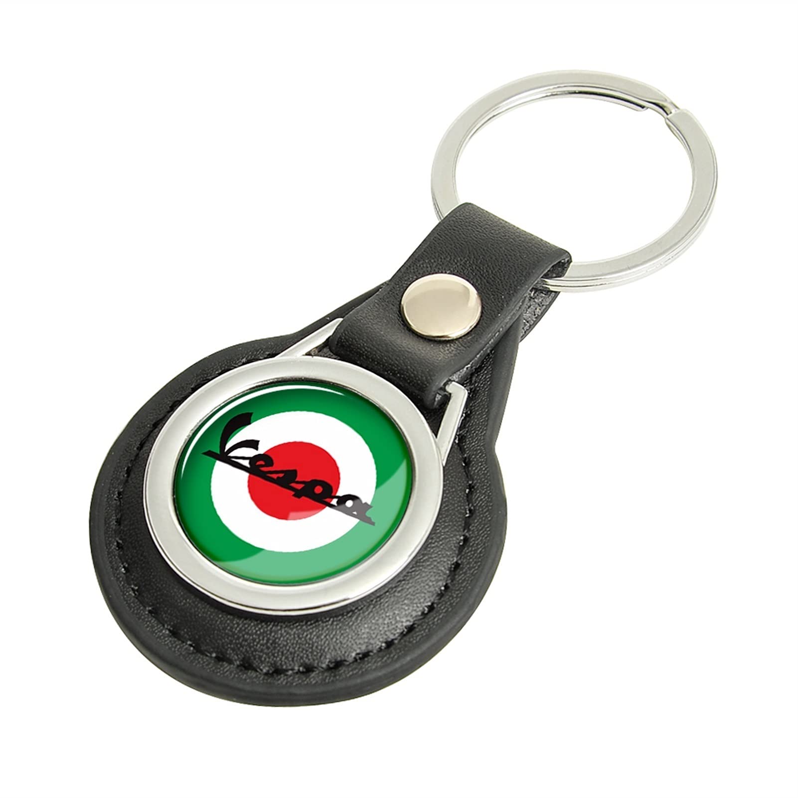 JDDRCASE Motorrad Keychain Key Ring Case Compatible with Piaggio Vespa Primavera Sprint GTS GTV 50 150 300 etc (Farbe : Pattern B, Size : 43mm)