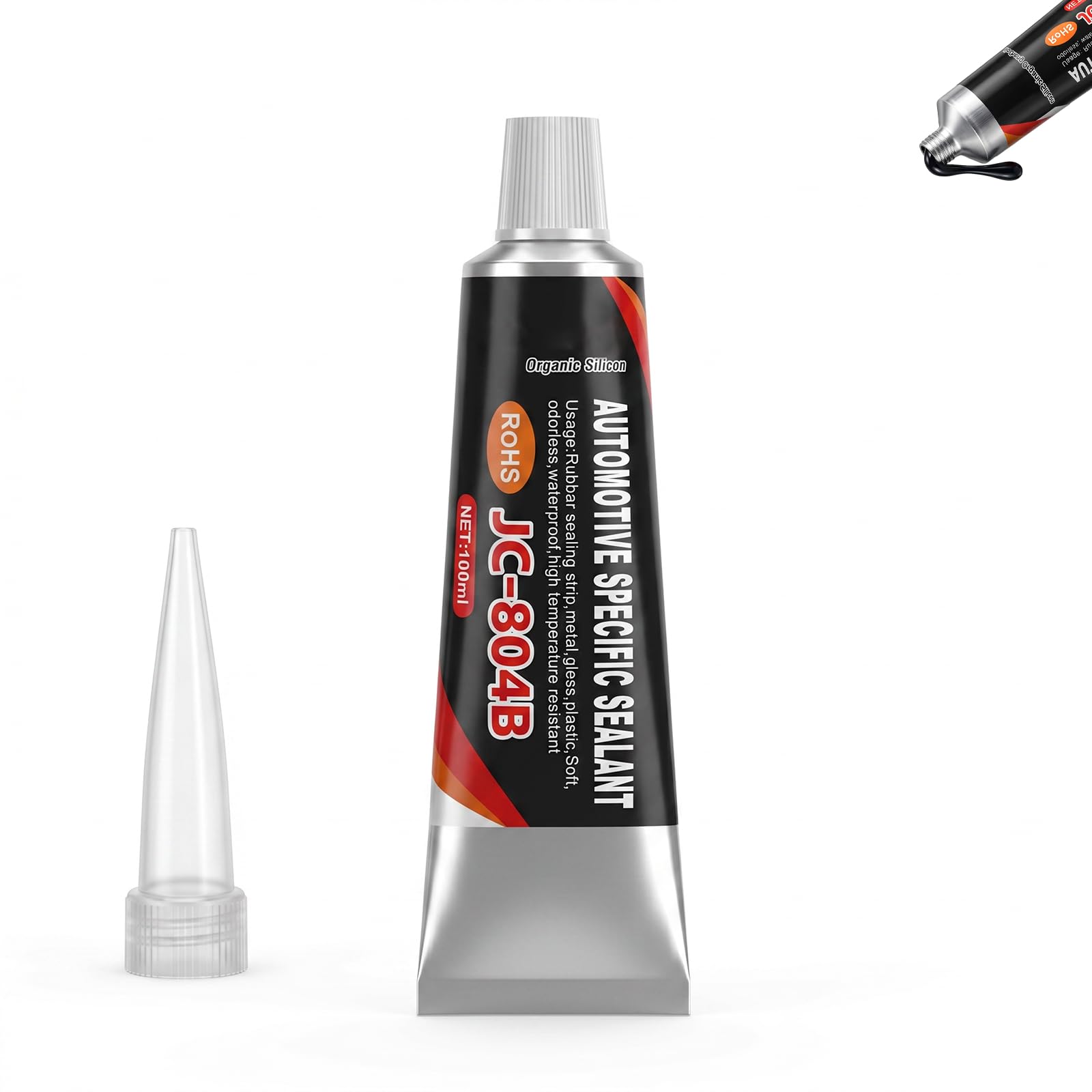 100ml Windscreen Sealant, Black Silicone Car Sealant for Windows & Roofs
