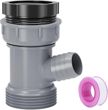 Dishwasher Drain Hose Adapter Y-Shaped Kitchen Sink Strainer Connector with Male and Female Threaded Waste Outlet for Easy Plumbing Integration
