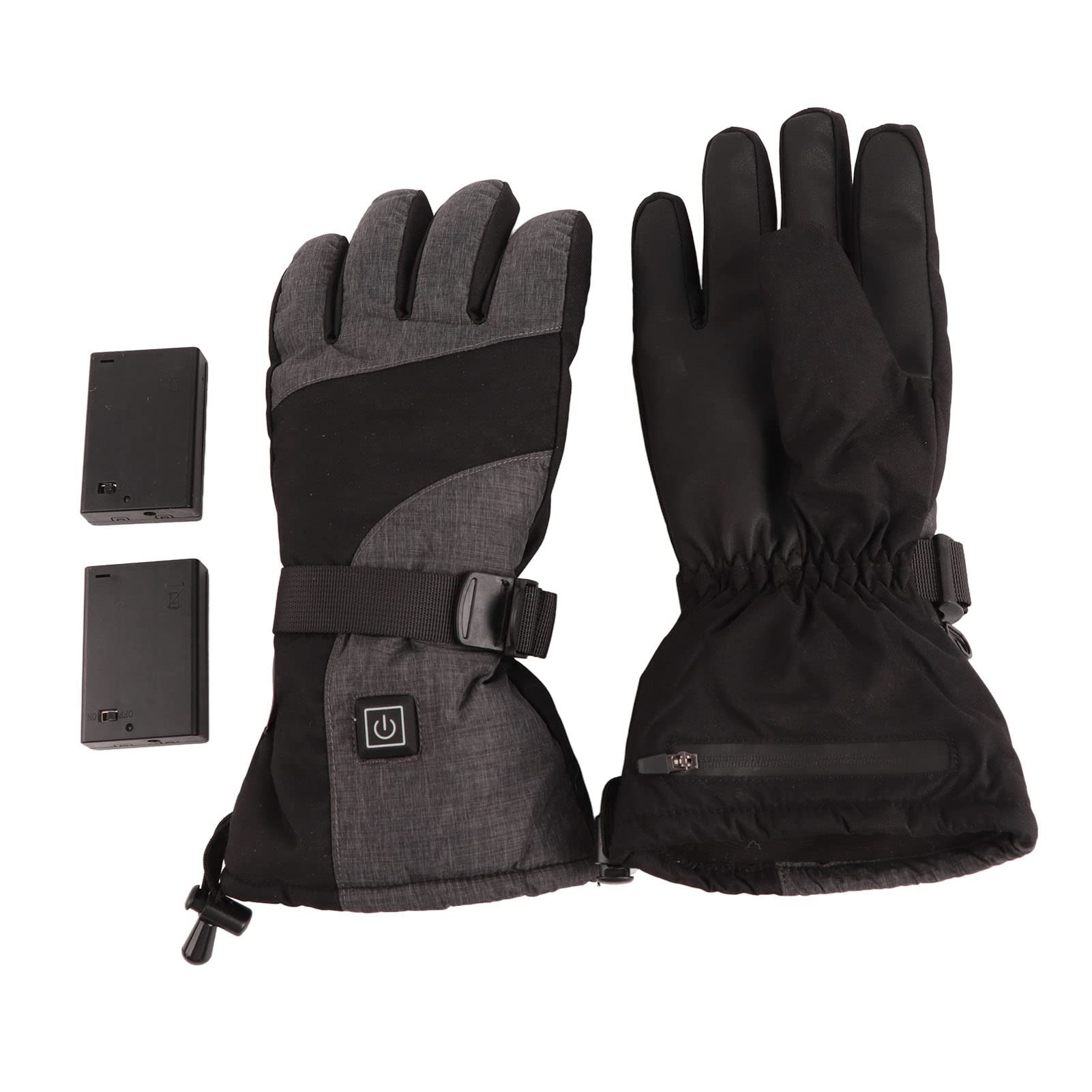 Guantes calefactores eléctricos para la palma y la espalda, impermeables para esquí, de nailon y poliéster, talla única
