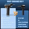 Compressed Air Duster Cleaner, 3-Speed Cordless 50000 RPM Electric Air Duster Rechargable with 8 Switchable Nozzles,Compressed Air Duster with LED Light for PC Laptop Computers Keyboard