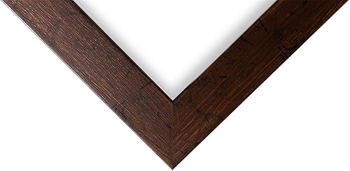 Miniatura 3 de US Art Marcos planos de caoba envejecida de 1.25 pulgadas, acabado liso envuelto de madera compuesta para decoración de pared, marco de póster