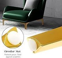 Vista 3 de Patas para muebles, patas de metal dorado de 5 pulgadas para muebles, patas de mesita de noche resistentes para mesa, armario, sofá, silla
