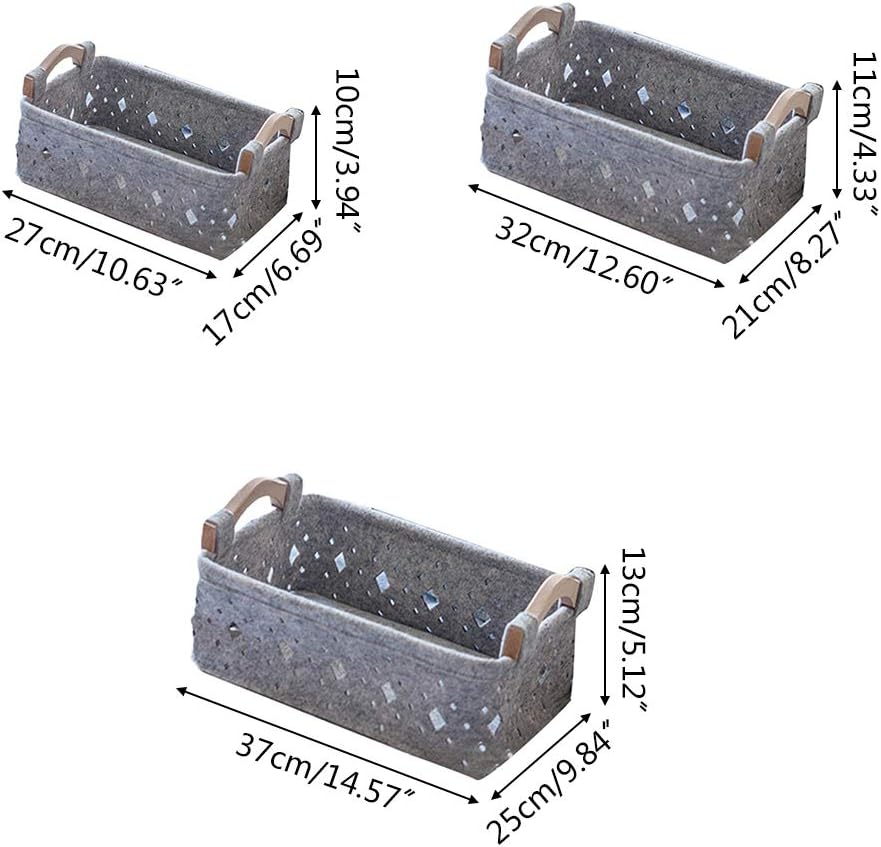 Felt Hollow Storage Box Hollow Felt Storage Basket Storage Box Sundries Clothing Laundry Toy Storage Box Decoration