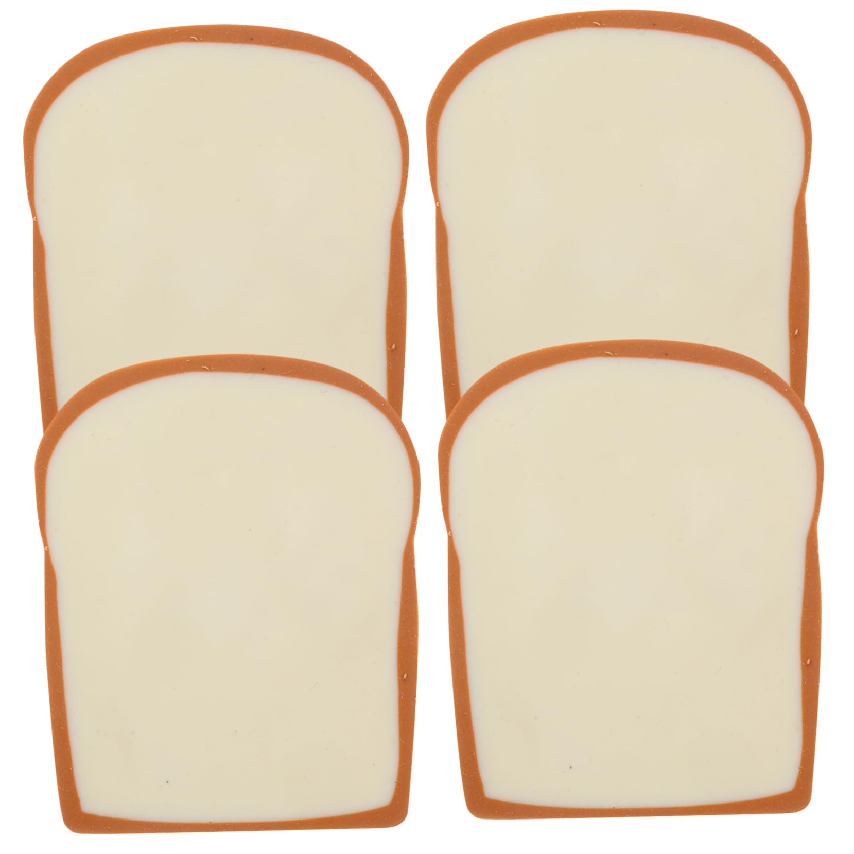 Veemoon 4pcs Creative Erasers White Erasers for Boys and Girls Dry Erase Board Pencil Cake Dessert Shapes Adorable Bread Model