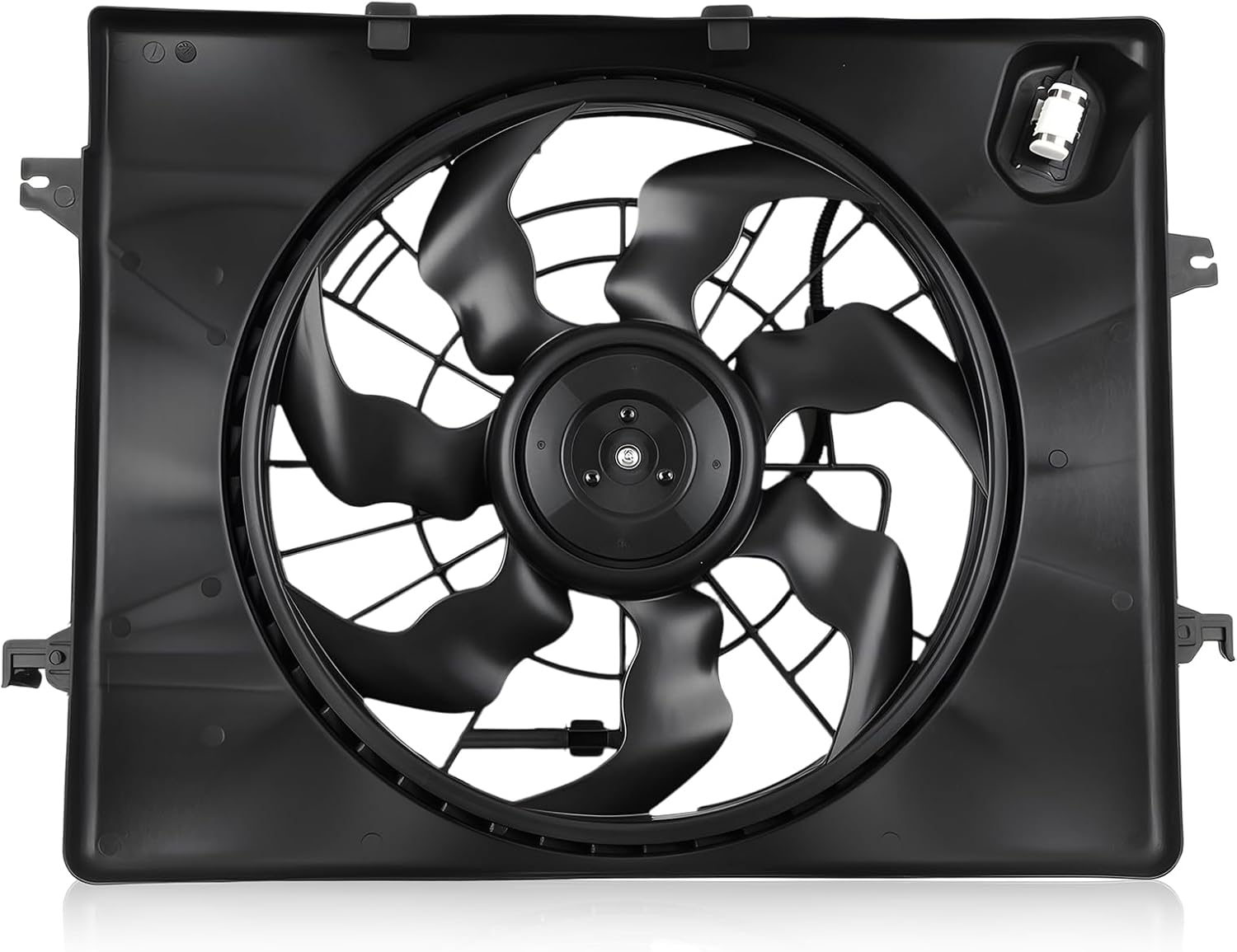 621-477 Radiator Cooling Fan Fit for Hyundai Sonata 2011-2013 L4 2.4L Gas, for Kia Optima 2012-2013 L4 2.4L Gas Replacement Radiator Fan Assembly 622630 253803Q170 253803R170 253803R610