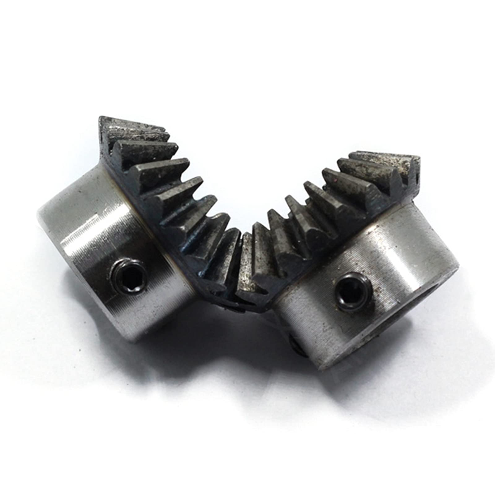 2 Pcs Kegelrad 3 Modulus 20 Zähne Innenlochdurchmesser 15-28mm Zahnrad 90 Grad Eingriffswinkel Stahl Gears Schraubloch M6