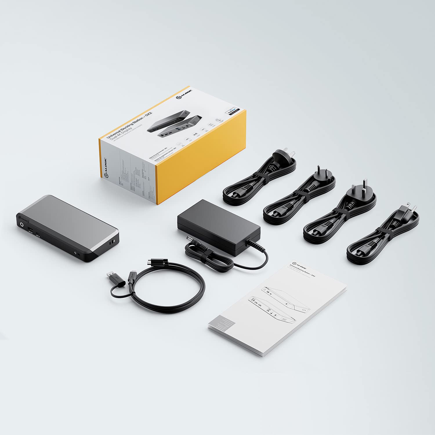ALOGIC Dual 4K Display Universal Docking Station DX2 with 65W Laptop Charging for Mac and Windows,2x4K@60Hz DisplayPort, 1x USB-C 10G (with Fast Charging), 3x USB-A 5G, Audio, Gigabit Ethernet