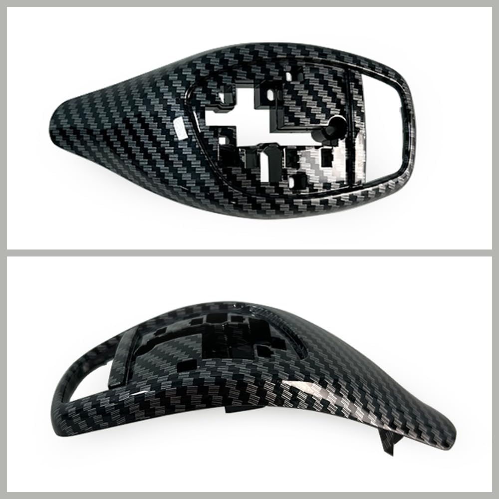 for BMW 1 2 3 4 5 6 7 Series X3 X4 Automotive Center Gear Shift Knob Shift Lever Trim Cover Auto Interior Shift Knobs Cover F30 F10 F02 F25 F26 (Sport Style, Carbon Fiber Color)