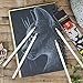 MARKART Professional White Charcoal Pencils Set, 5 Pieces Sketch Highlight Charcoal Pencils for Drawing, Sketching, Shading, Blending, White Chalk Pencils for Beginners & Artists