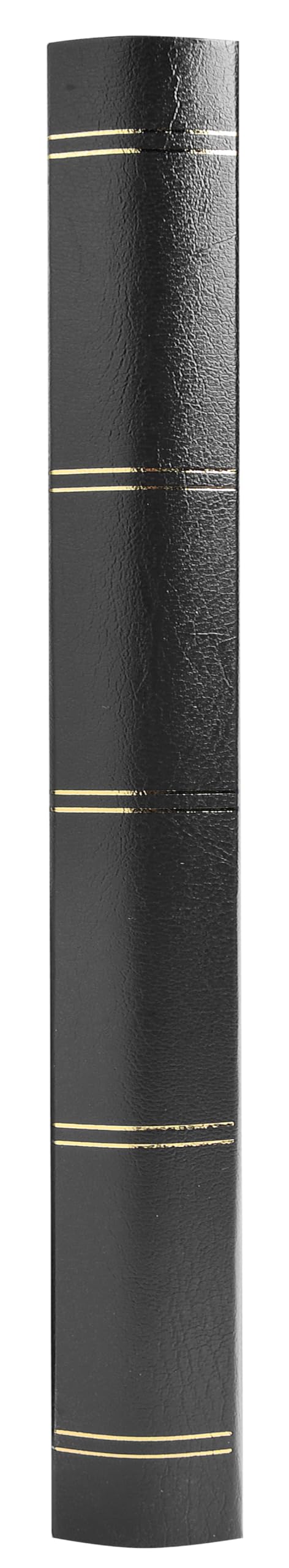 Exacompta - Ref. 26161E – 1 klassisches Briefmarkenalbum – 64 schwarze Seiten – Außenmaße: 22,5 x 30,5 cm – Einband aus Kunstleder – 9 Acetat-Streifen – Farbe: Schwarz