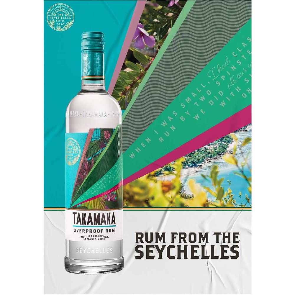 Takamaka - Overproof - Rum Bianco con Note Calde e Speziate, 69% Bottiglia da 700mlnn