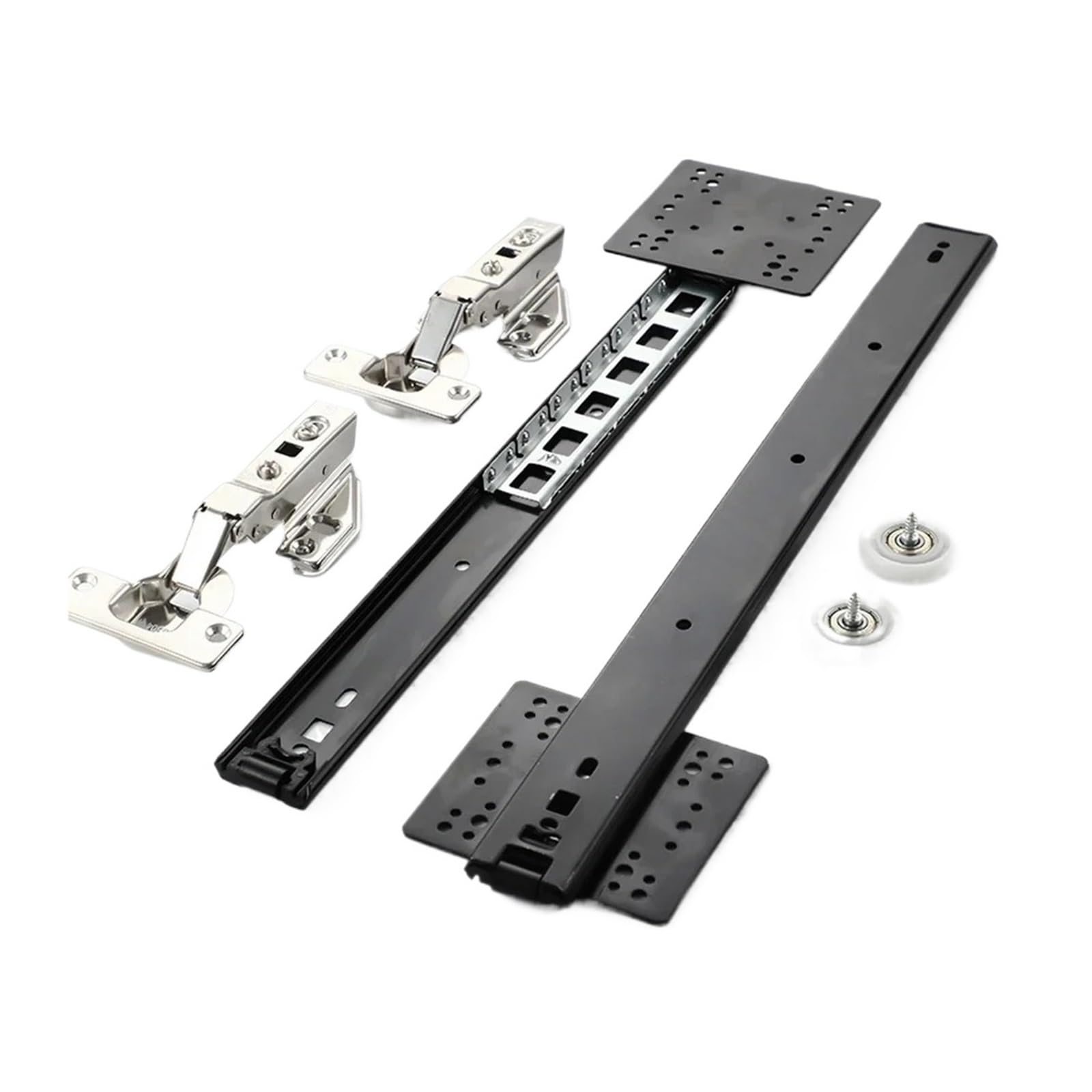 Jvnalwnkv One Color Cabinet Drawer Slide Rail，Stainless Steel Rail, Side Mount Ball Bearing Rails Concealed Door Plug-In