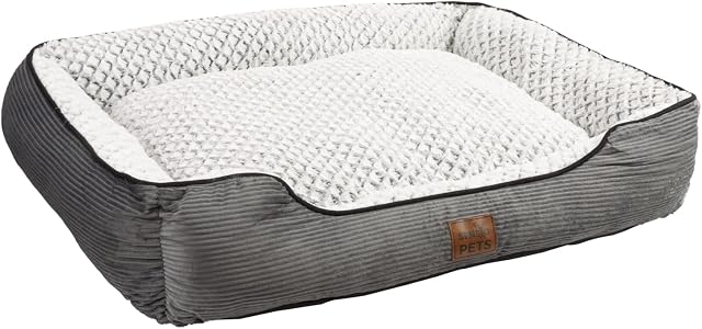 SENSIOHOME Sensio Pets Luxury Dog Cat Pet Bed Size Extra Extra Large Mattress Mat for Dog Cat Crate House with Washable Cover, Super Soft Cosy Plush Warm Comfortable, Grey, 110x80x20cm
