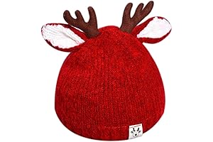Baby Girl Christmas Hat: Reindeer Warm Holiday Beanie for Toddlers