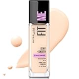 Maybelline Fit Me Dewy + Smooth Liquid Foundation Makeup, Fair Porcelain, 1 Count (Packaging May Vary)