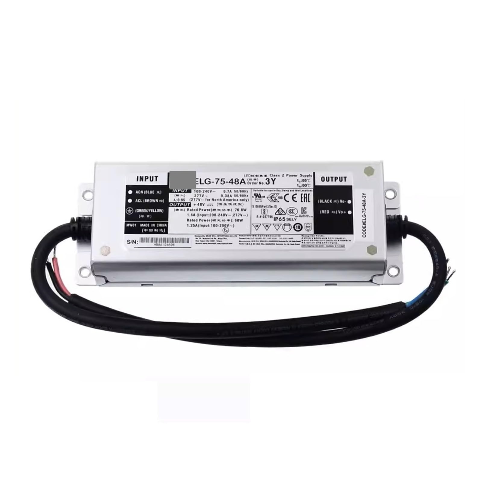 IDGTTLDF ELG-75-36B-3Y 36V ELG-75 Series Waterproof LED Constant Current IDGTTLDF