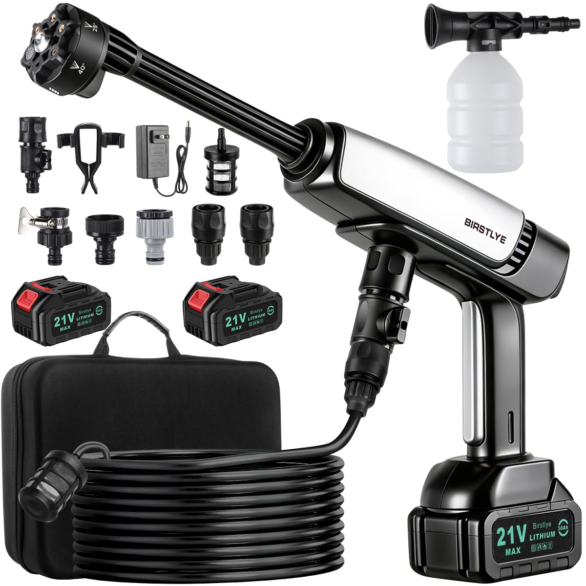 Birstlye Cordless Pressure Washer Battery Powered;1100PSI