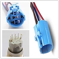 Vista 8 de Interruptor de botón momentáneo de bocina de coche, 12 V, 0.630 in, LED, interruptor de reinicio de encendido/apagado, interruptor de bocina