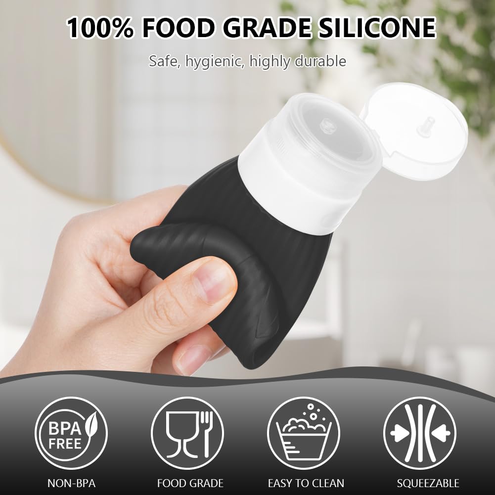 BUTBU Travel Bottles for Toiletries 19 Pack Silicone Travel Bottles Set, Refillable Squeeze Travel Size Containers - Image 4