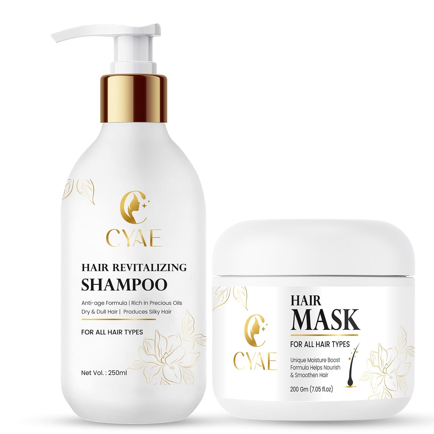 CYAE Hair Revitalizing Shampoo and Hair Mask Set, Anti-age Formula, For All Hair Types-picture-38