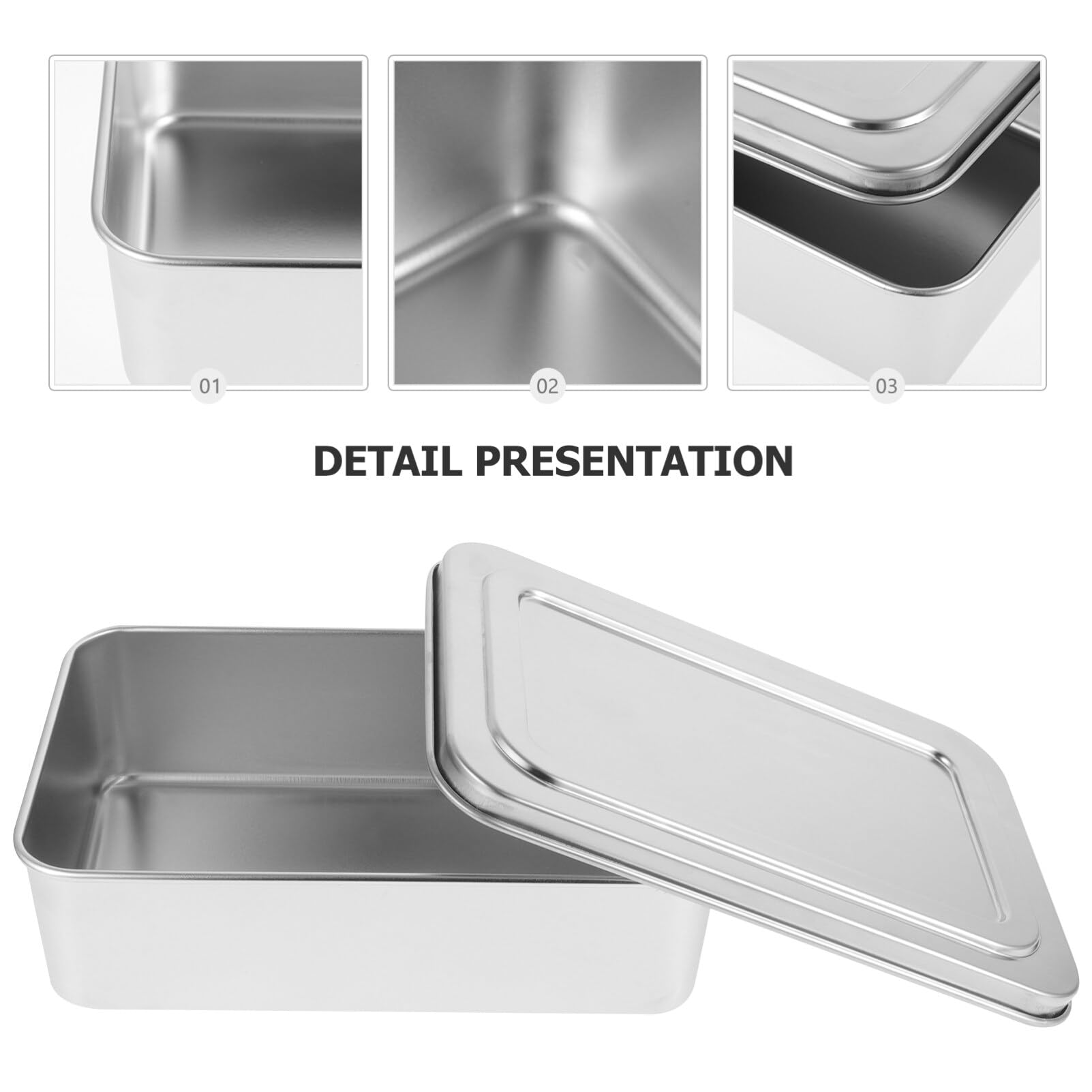 Luxshiny Kastenform Zum Backen Von Brot Rechteckige Kastenform Aus Edelstahl Brotform Kuchenform Backform Aus Metall Für Brot Hackbraten Kuchen Brownies