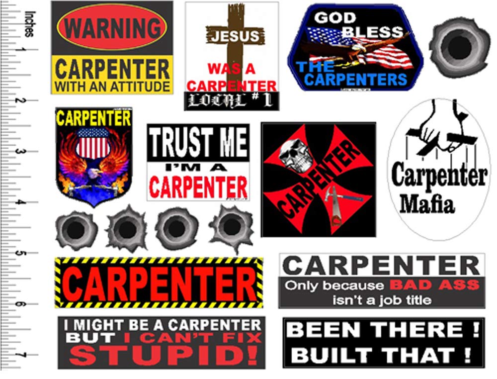 Hard hat Stickers Carpenter Sticker Value Sticker Pack