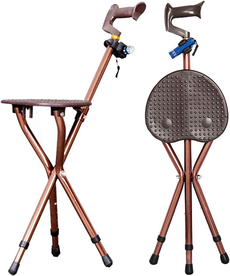 Heavy Duty Walking Cane with Folding Seat 440 lbs
